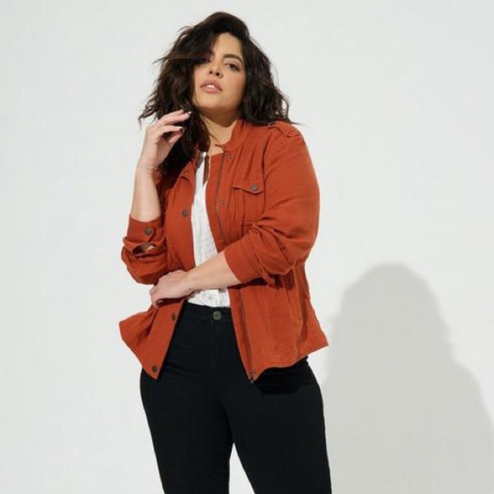 Torrid Double Gauze Fold Utility Jacket